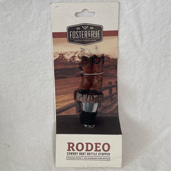New Rodeo Cowboy Boot Bottle Stopper by Foster and Rye - Picture 1 of 4